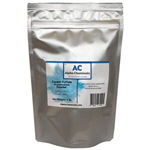 copper sulfate pentahydrate - 25.2% cu - 1 pound - easy to dissolve - powder