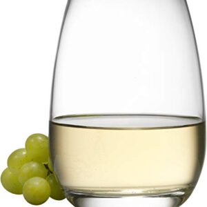 Luigi Bormioli Michelangelo 15.5 oz Stemless Glasses, 4 Count (Pack of 1), Clear