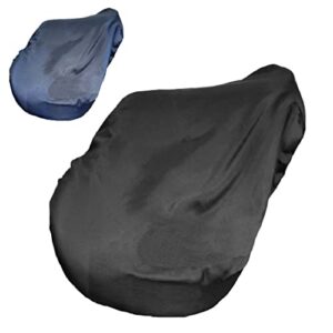 derby all purpose nylon english saddle cover with fleece lining - protects saddles from dust, debris, and damage - fits most sizes and styles of saddles - multiple colors available, black