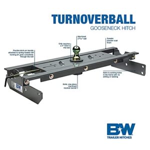 B&W Trailer Hitches Turnoverball Gooseneck Hitch - GNRK1384 - Compatible with 2014-2018 Ram 2500 Trucks