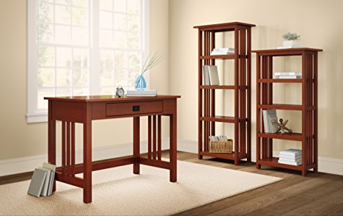 Mission 48" H Bookcase with 4 Shelves, Cherry