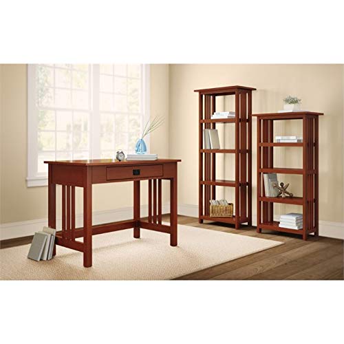 Mission 60" H Bookcase with 4 Shelves, Cherry