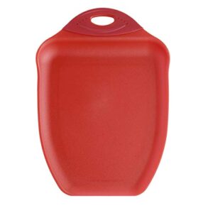 dexas chop & scoop cutting board, 9.5 by 13 inches, solid red