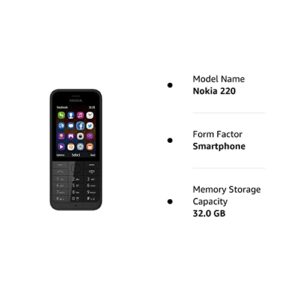 Nokia 220 RM-971 Unlocked GSM 850/1900 Cell Phone w/ 2MP Camera - Black