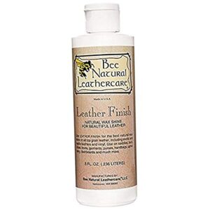 bee natural leather finish, 8 oz, neutral