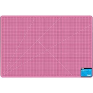 us art supply 40" x 60" pink/blue professional self healing 5-ply double sided durable non-slip cutting mat great for scrapbooking, quilting, sewing and all arts & crafts projects