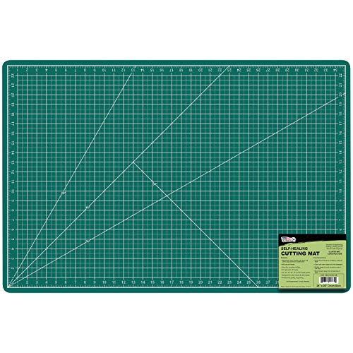 US Art Supply 24" x 36" GREEN/BLACK Professional Self Healing 5-Ply Double Sided Durable Non-Slip Cutting Mat Great for Scrapbooking, Quilting, Sewing and all Arts & Crafts Projects