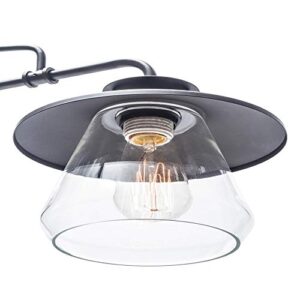 Globe Electric 64845 Nate 3-Light Pendant, Oil Rubbed Bronze, Clear Glass Shades