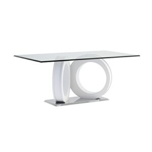 global furniture dining table, white