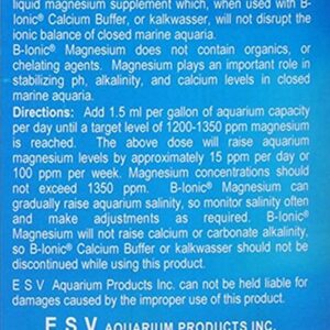 ESV Aquatics B-Ionic Magnesium Liquid Supplement for Coral Reef Salt Water Aquariums, 32 Ounce