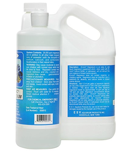 ESV Aquatics B-Ionic Magnesium Liquid Supplement for Coral Reef Salt Water Aquariums, 32 Ounce