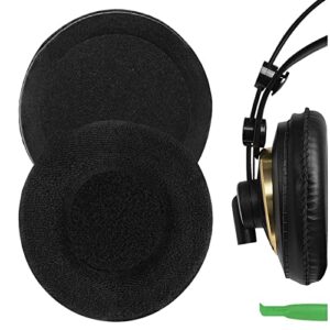 geekria comfort velour replacement ear pads for akg k240, k240s, k240 studio, k240 mkii, k241 headphones ear cushions, headset earpads, ear cups repair parts (black)