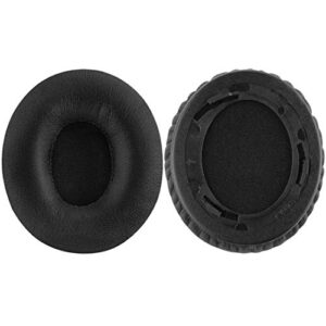 Geekria QuickFit Protein Leather Replacement Ear Pads for Beats Solo HD (810-00012-00) On-Ear Headphones Earpads, Headset Ear Cushion Repair Parts (Black)