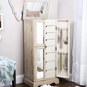 Hives and Honey Chelsea Jewelry Armoire, Taupe Mist