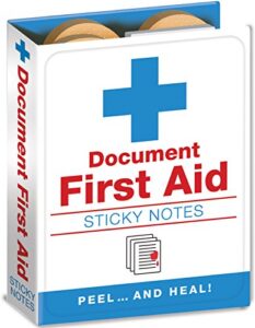 first aid notes - hospital themed sticky notes booklet