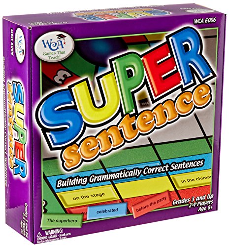 Learning Advantage 6006 Super Sentence Game, Grade: 2 to 4, 9" Height, 2.5" Width, 8.5" Length