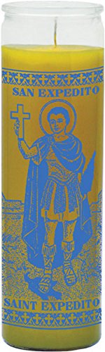 INDIO St Expeditus Yellow Candle - Silkscreen 1 Color 7 Day