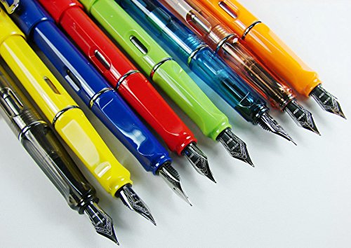 8 PCS Jinhao 599 Fountain Pens Diversity Set Transparent and Unique Style