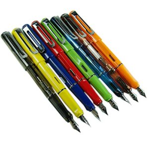 8 PCS Jinhao 599 Fountain Pens Diversity Set Transparent and Unique Style