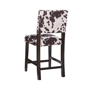 Linon Udder Madness Corey Counter Stool, 19"W x 22.25"D x 38.75"H, Manhattan Stain