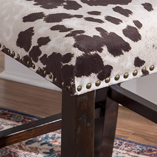 Linon Udder Madness Corey Counter Stool, 19"W x 22.25"D x 38.75"H, Manhattan Stain