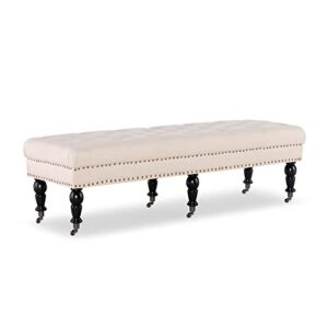 linon isabelle bed bench, 62-inch, dark espresso finish