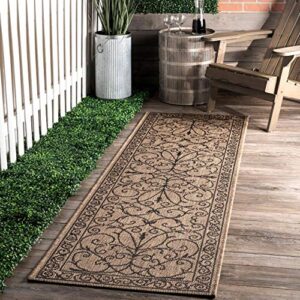 nuLOOM Kathleen Traditional Indoor/Outdoor Area Rug, 6x9, Brown