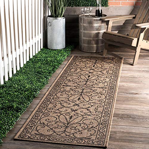 nuLOOM Kathleen Traditional Indoor/Outdoor Area Rug, 6x9, Brown