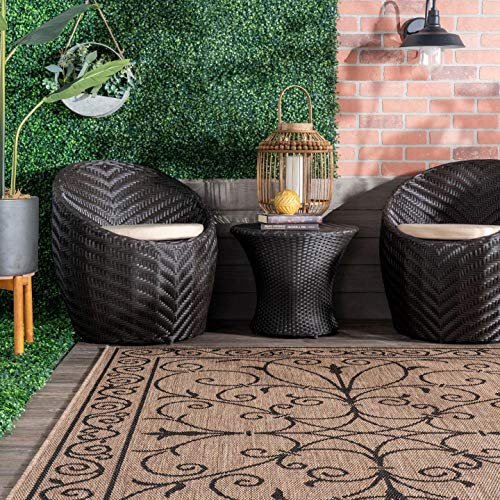 nuLOOM Kathleen Traditional Indoor/Outdoor Area Rug, 6x9, Brown