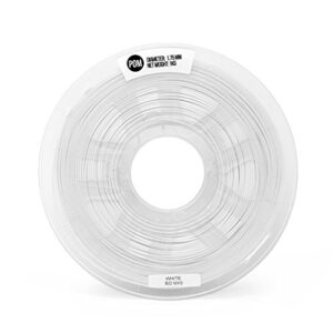 Gizmo Dorks 1.75mm Acetal Delrin Filament POM 1kg / 2.2lbs for 3D Printers, White