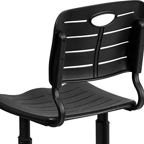 Flash Furniture Adjustable Height Black Student Chair with Black Pedestal Frame