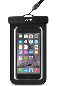 joto universal waterproof phone pouch cellphone dry bag case for iphone 14 13 12 11 pro max mini xs xr x 8 7 6s plus se, galaxy s21 s20 s10 plus note 10+ 9, pixel 4 xl up to 7"-black