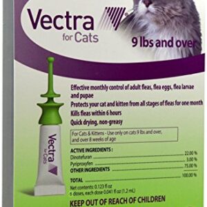 Vectra Feline (Green) - 9+ lbs - 6 Count