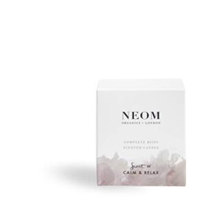 NEOM- Complete Bliss Scented Candle, 1 Wick | Blush Rose, Lime & Black Pepper | Essential Oil Aromatherapy Candle | Scent to De-Stress