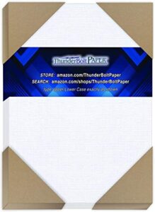 75 white linen 80# cover paper sheets - 5" x 7" (5x7 inches) photo|card|frame size - 80 lb/pound card weight - fine linen textured finish quality cardstock