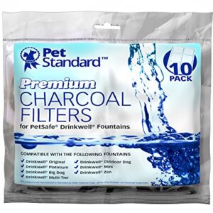 Premium Charcoal Filters for PetSafe Drinkwell Fountains, Pack of 10