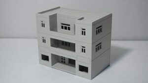 outland models railway modern 3-story building office / house n scale 1:160