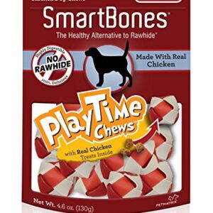 Smart Bones PlayTime Chews, Rawhide Free Dog Chews, Treats for Dogs Made With Real Chicken, 10 Count Small