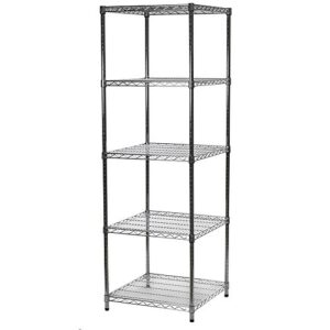 shelving inc. 24" d x 24" w x 72" h chrome wire shelving with 5 shelves