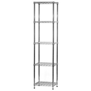 shelving inc. 14" d x 18" w x 72" h chrome wire shelving with 5 shelves