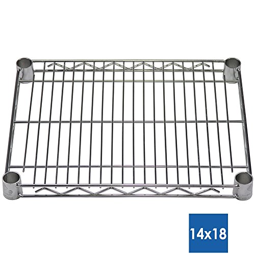 Shelving Inc. 14" d x 18" w x 72" h Chrome Wire Shelving with 5 Shelves