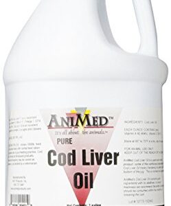 AniMed Cod Liver Oil Pure Supplement for Animals, 1-Gallon