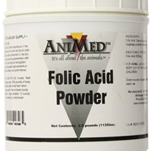 AniMed Folic Acid 10-Percent Powder for Horses, 2.5-Pound