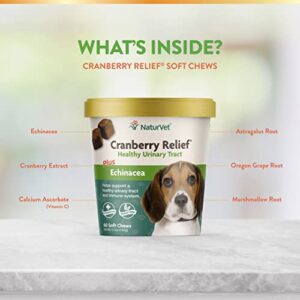 NaturVet – Cranberry Relief Plus Echinacea – Helps Support a Healthy Urinary Tract & Immune System – 60 Soft Chews