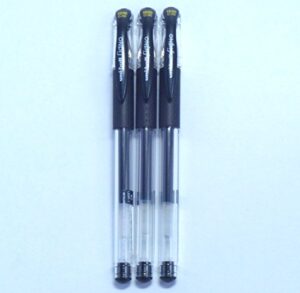 uni-ball signo um-151 gel ink pen black, 0.38 mm, 3 pens per pack (japan import) [komainu-dou original package]