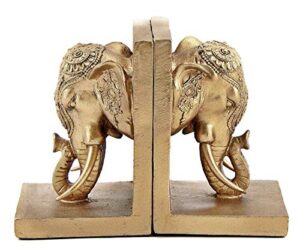 bellaa 21817 bookends elephant head bookshelf decor 7 inch