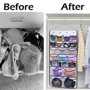 Misslo Hanging Closet Dual-Sided Organizers, 42 Pockets, 38.5 by 17.75-Inch