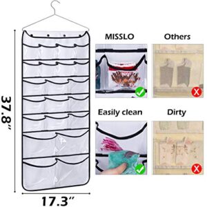 Misslo Hanging Closet Dual-Sided Organizers, 42 Pockets, 38.5 by 17.75-Inch