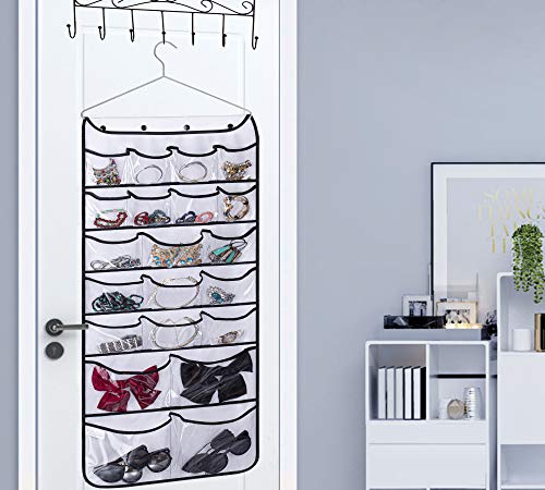 Misslo Hanging Closet Dual-Sided Organizers, 42 Pockets, 38.5 by 17.75-Inch