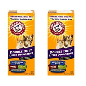 (2 Pack) Arm & Hammer Cat Litter Deodorizing Powder, 30-Ounces Each